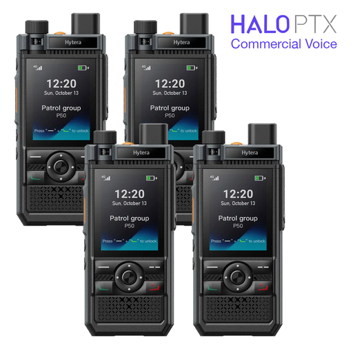 Hytera P50 PoC Radio with Halo PTX Commercial 12-Month license (4-Pack) - BodyCamera.co.uk