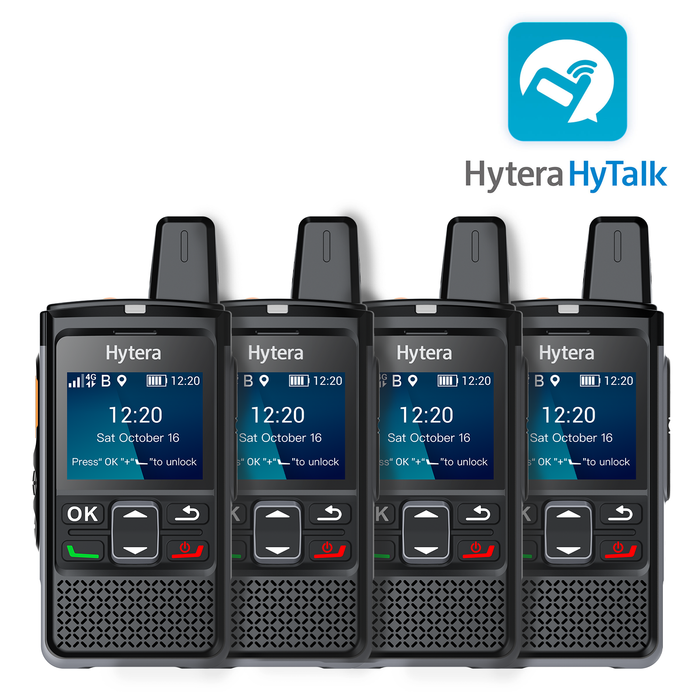 Hytera PNC360S 4-Device PoC Starter Pack with 1-year HyTalk Cloud Voice (Basic) - BodyCamera.co.uk