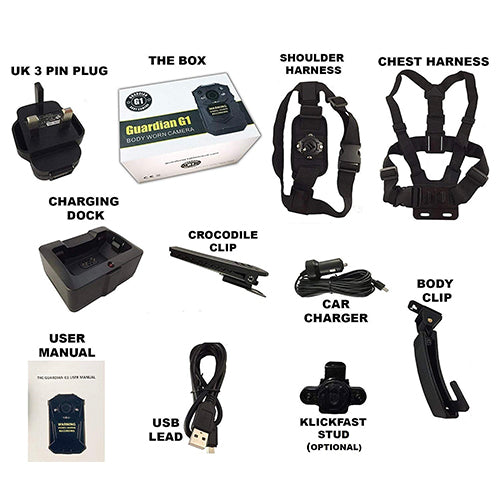 G1 Body Worn Camera with Complete Accessory Kit - BodyCamera.co.uk