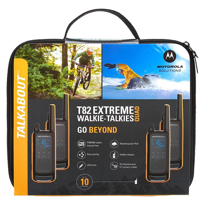 Motorola TLKR T82 Extreme QUAD Pack License-Free Radios - BodyCamera.co.uk