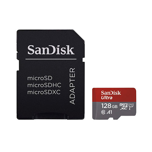 SanDisk Ultra 128GB Micro SDXC Memory Card & SD Adapter - BodyCamera.co.uk